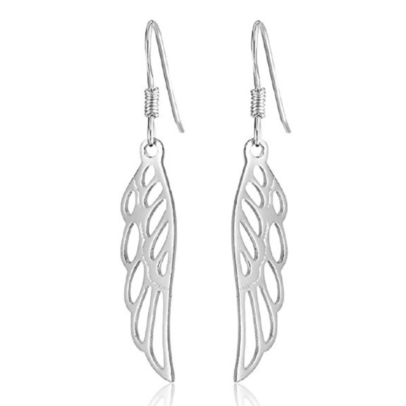 Jewelry - Elegant Angel Wing Drop Earrings
